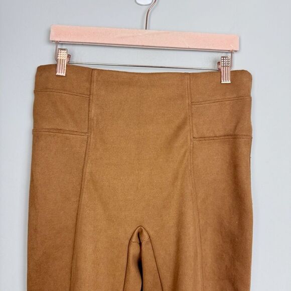 SPANX | Rich Caramel Faux Suede Pull On High Waist Leggings Women’s Size X-Large - Picture 5 of 12